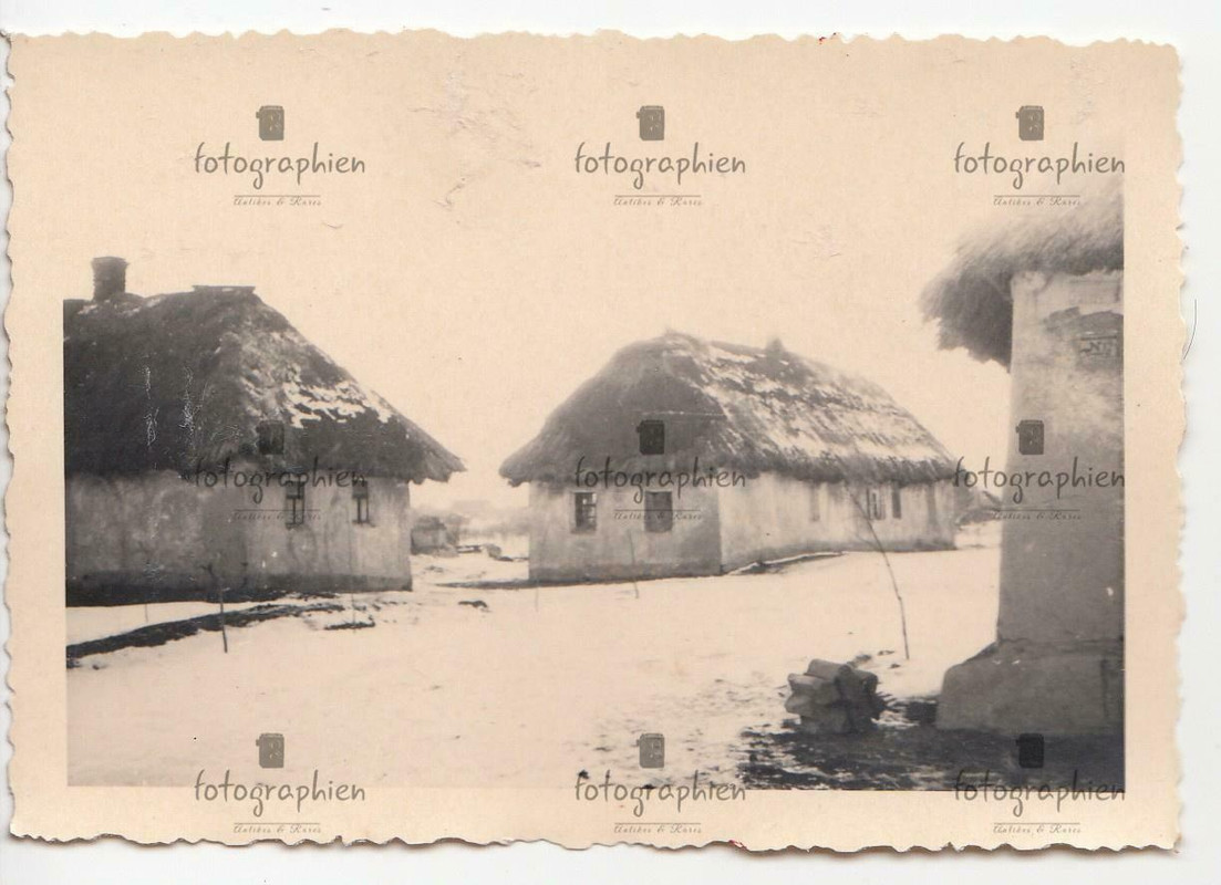 org. Foto Ukraine Jurjiwka Haus Gebäude Hütten Dorfansicht 1941