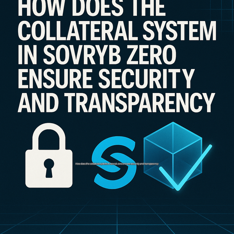 How does the collateral system in sovryb zero ensure security and transparency