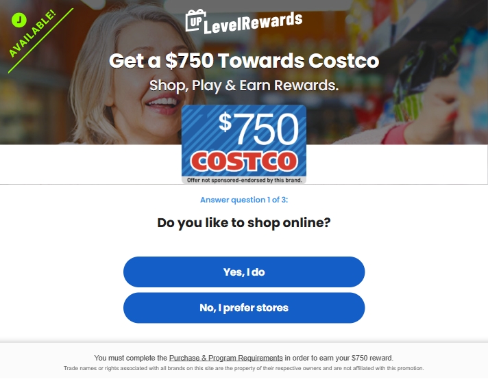UpLevelRewards featured reward offer
