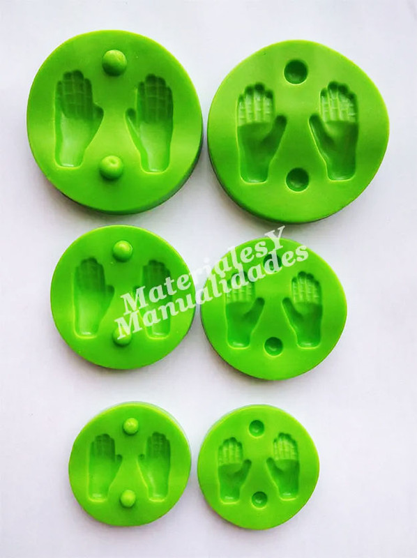 Molde siliconado manos dos tapas manualidad porcelanicrón pastillaje