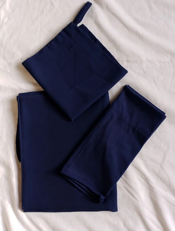 Navy Blue Hijab Set