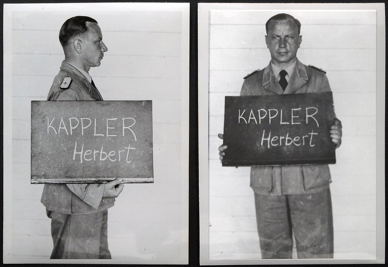 Foto de Herbert Kappler, tomada por los aliados el 9 de mayo de 1945 en Italia