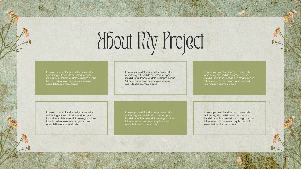 Green Collage Vintage My Creative Portfolio Presentation