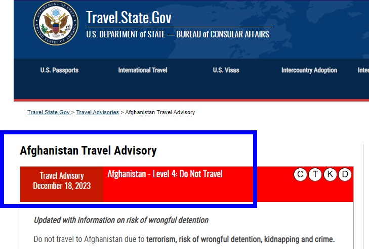 Afganistán: "Do not travel" - Viajar a Afganistán - Foro Oriente Próximo y Asia Central