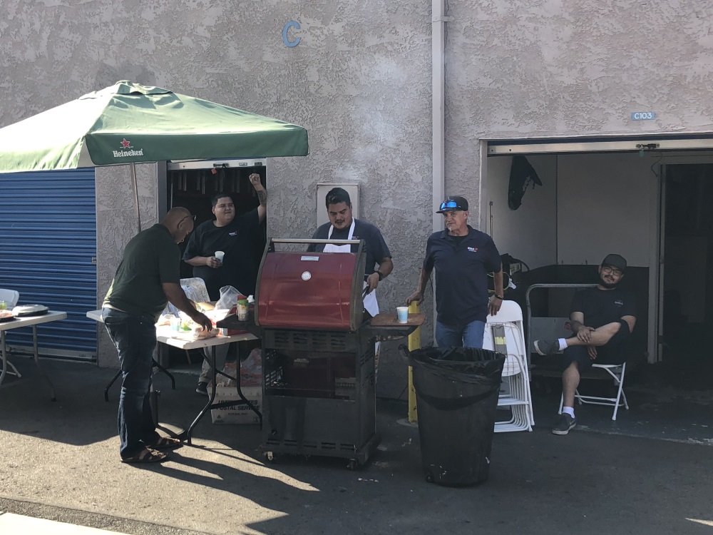 StaxUP Storage Team Members cooked food and answered questions during the StaxUP Storage San Ysidro Customer Appreciation Event on October 30th, 2018.