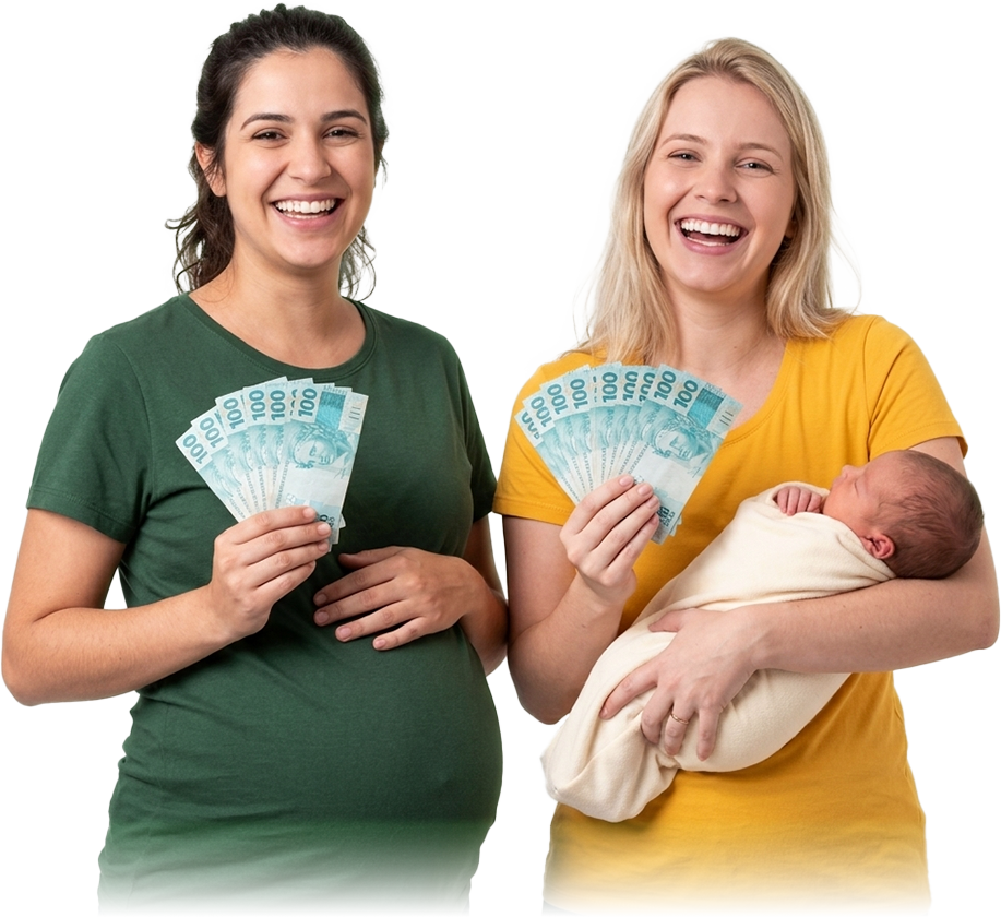 Mulheres grávidas felizes