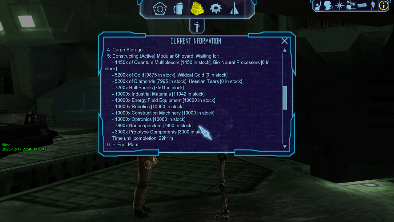 Kruger Shipyard Status