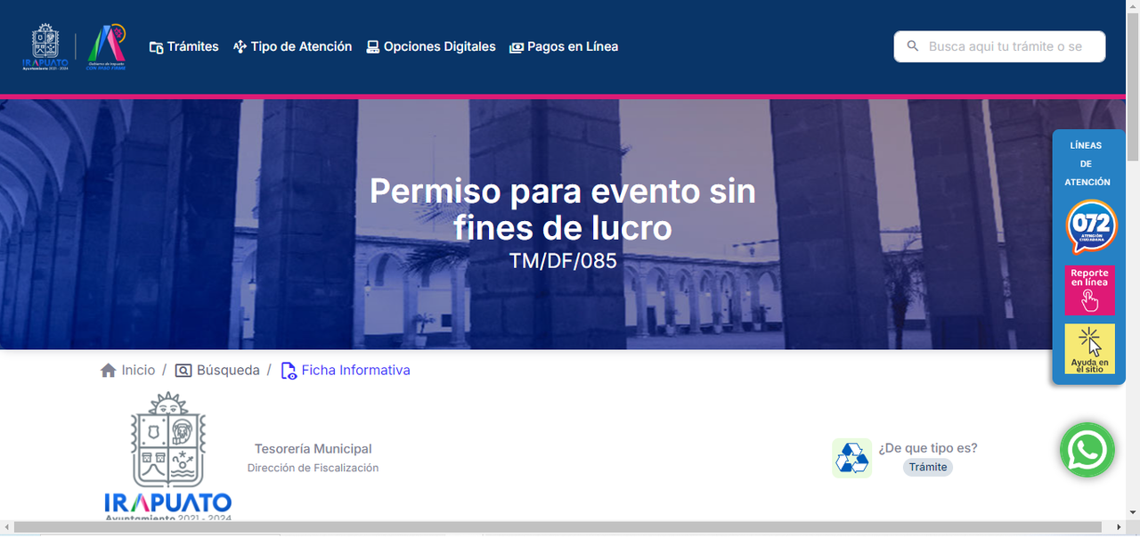 ventana-permiso-para-evento-sin-fines-de-lucro