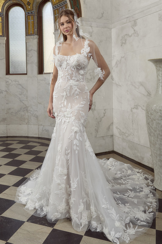 Minerva Matching Bridal Veil Style 2588V Front