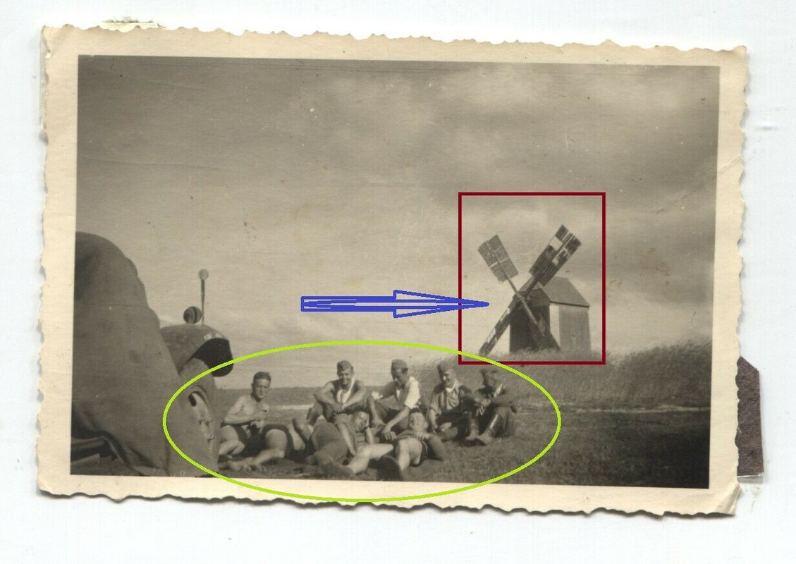 Foto WINDMÜHLE MOLE in Russland mit Deutschen Soldaten