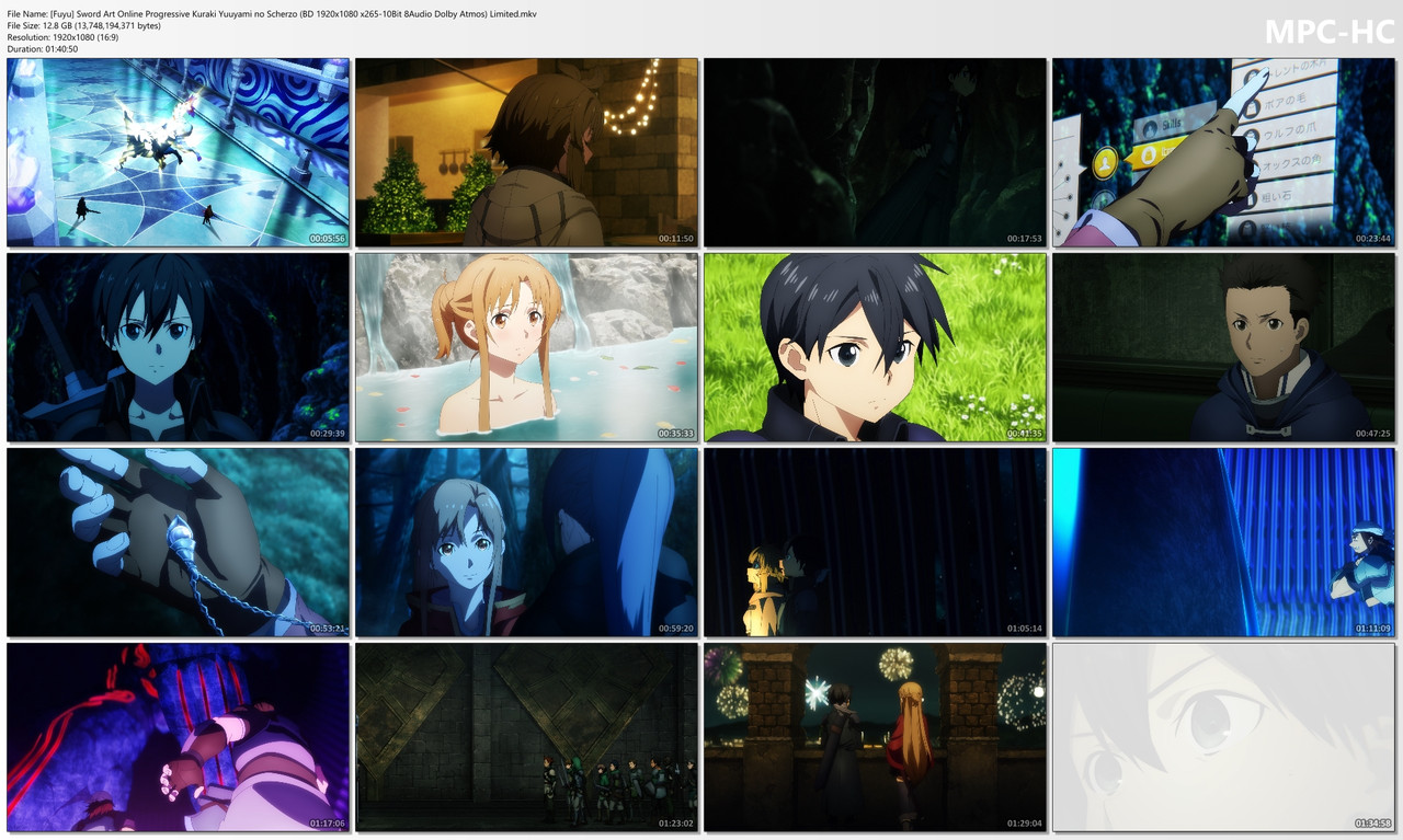 [Fuyu] Sword Art Online Progressive Kuraki Yuuyami no Scherzo (BD 1920x1080 x265-10Bit 8Audio Dolby 