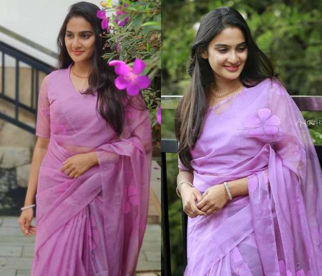 PastelPower: Mint, Lavender &BlushSaree 