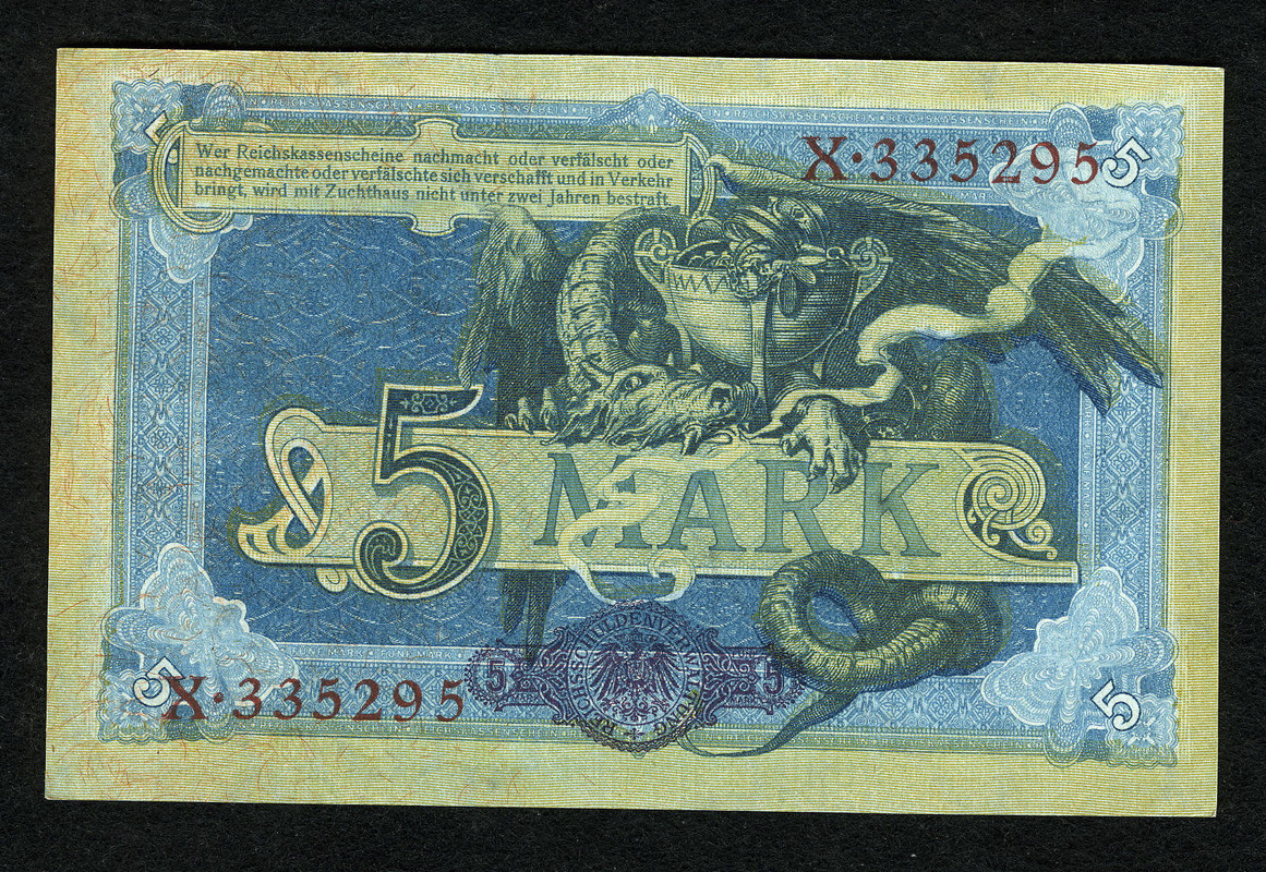 Alemania - 5 Marcos 1904 "Reichsschuldenverwaltung" 1904b
