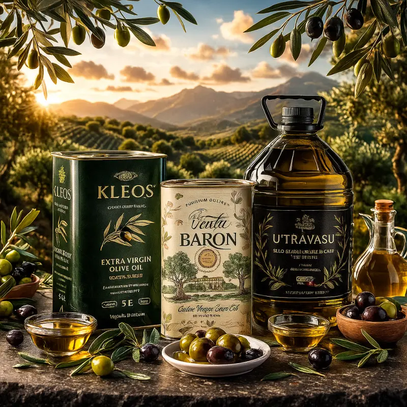 Assortiment van premium olijfolie