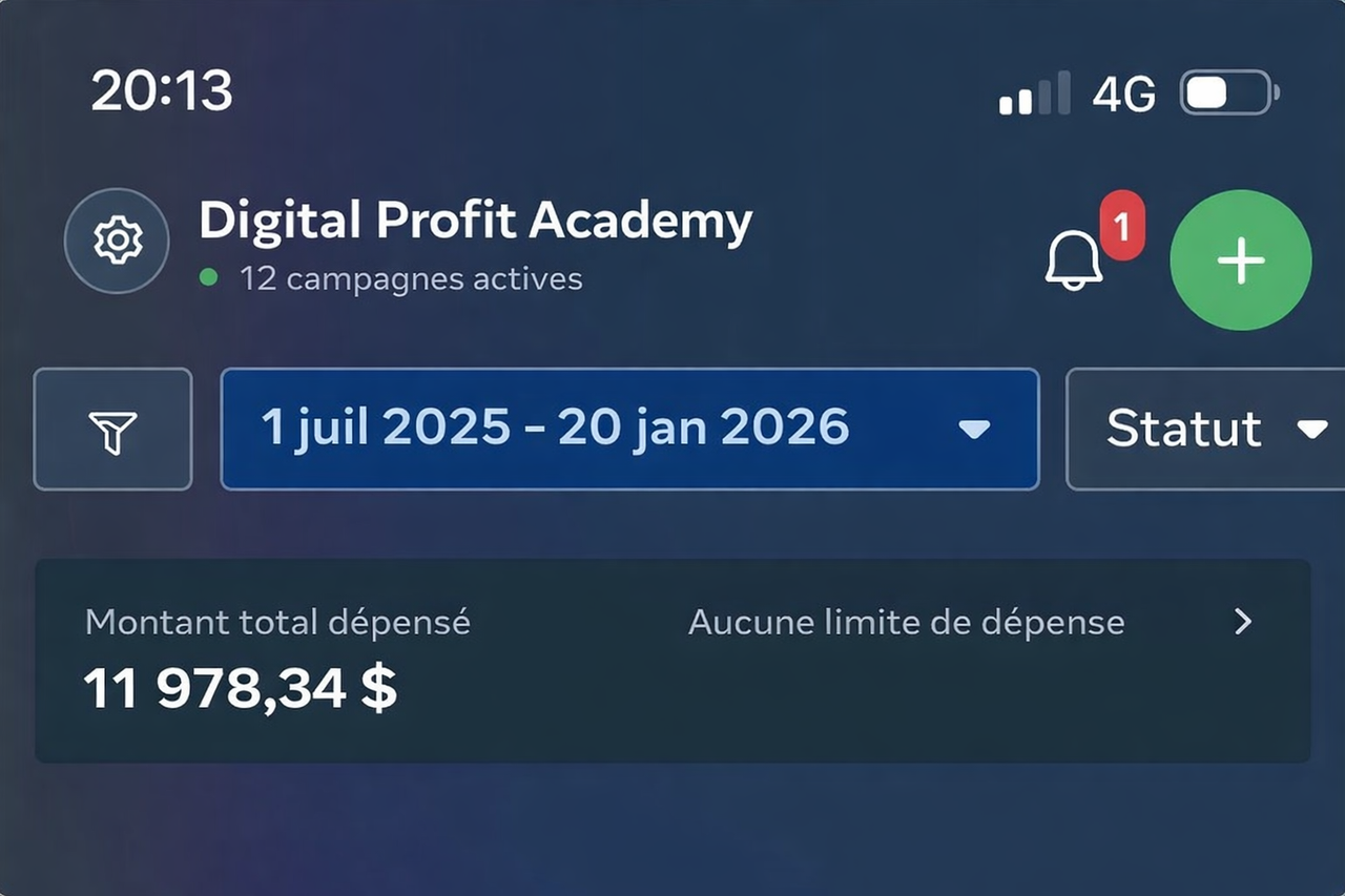 Preuve de dépense publicitaire