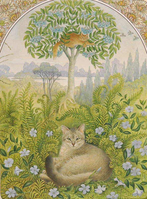 AFTERNOON-MU-MU-AND-DANDELION-IN-FERNS-AND-PERIWINKLES-1-C25009-1