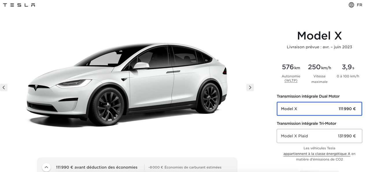 Tarifs de la Tesla Model X Forum et Blog Tesla