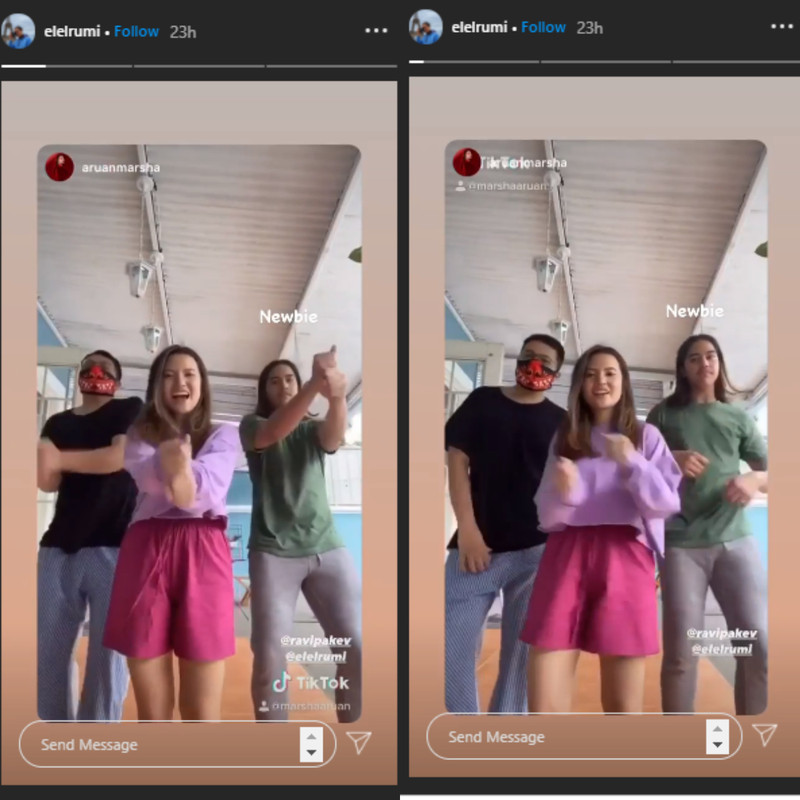 Marsha Aruan dan El Rumi joget TikTok