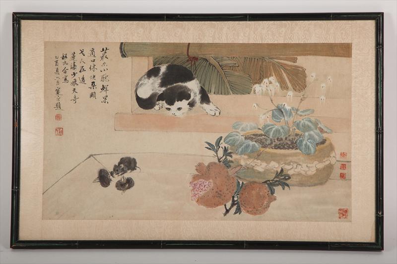 Jiang-Hanting-Chinese-1904-1963-Chinese-Painting-Color-Inks-on-Paper-Cat-an093-1