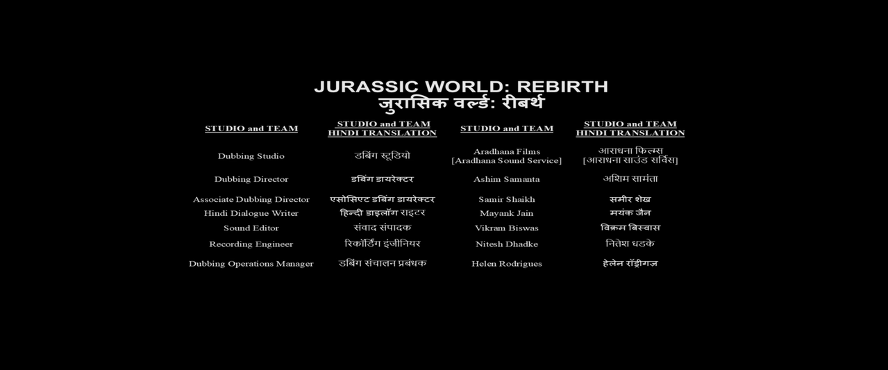 Jurassic World Rebirth 2025 AMAZON hi in DUB CREDITS 2