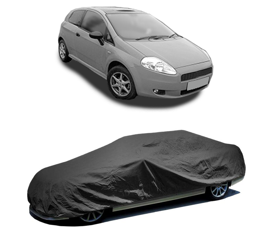 Husa tip prelata auto pentru FIAT GRANDE PUNTO (199_) 2005 - 2015,culoare negru, material textil impermeabil, rezistanta la intemperii praf UV, CARPASSION Husa Protectie