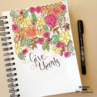 Watercoloring with Brush Pens Lettering & Roses Watercoloring with Brush Pens Lettering & Roses
