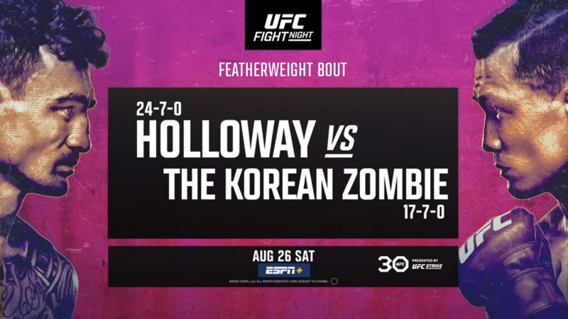 Промо преди UFC on ESPN: Холоуей - Корейското зомби