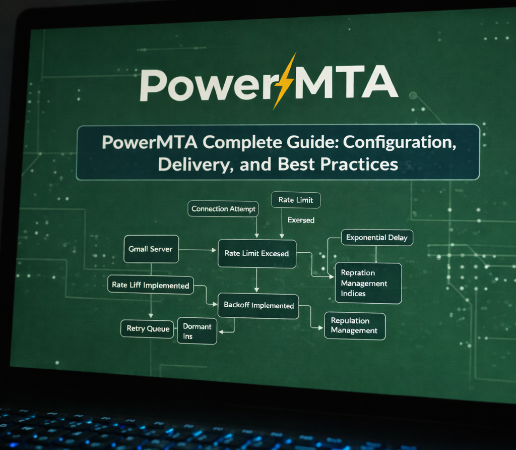 PowerMTA email delivery server configuration dashboard