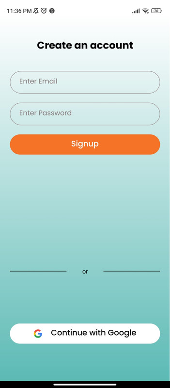 Signup Screen
