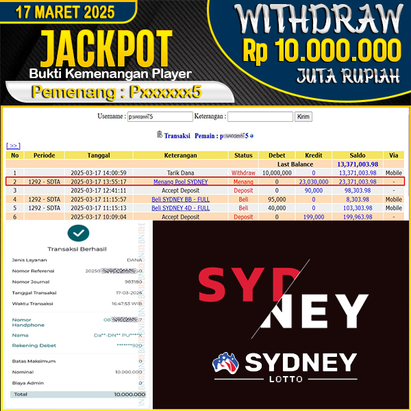 jackpot--togel-pasaran--sydney-lotto-wd-rp-10000000--dibayar-lunas-di-joyotogel