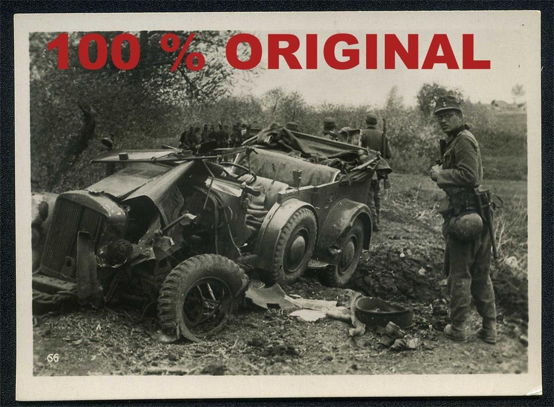 EINHEITS PKW AUF MINE GEFAHREN GEBIRGSJÄGER OSTF