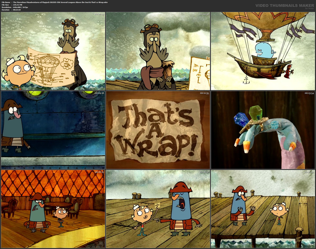 The Marvelous Misadventures of Flapjack S01E05-E06 Several Leagues Above the Sea! & That's a Wrap.mk