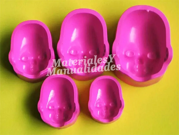 Molde Caras de bebé inyector de rostro para fondant o porcelana fría