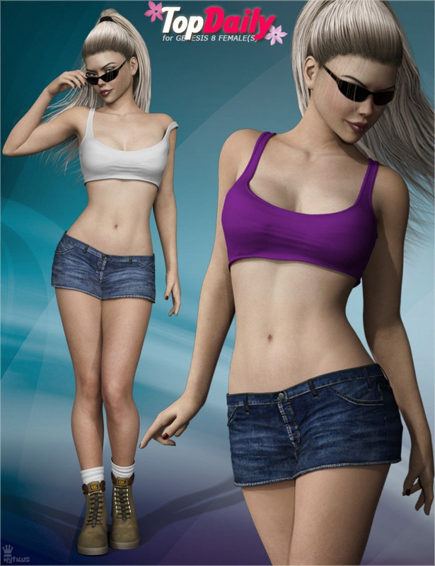 top daily outfit set for genesis 8 females 00 main daz3d