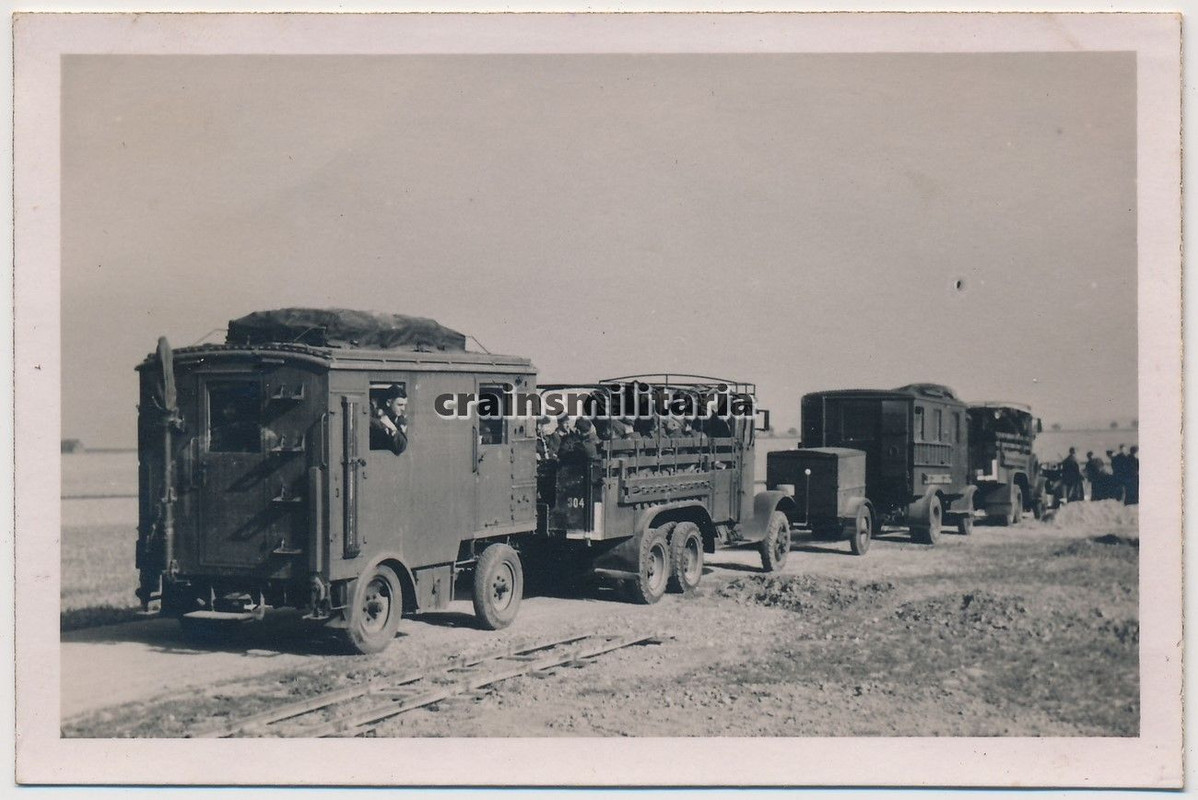 Orig. Foto Vormarsch Flakmeßtruppwagen Krupp Lkw