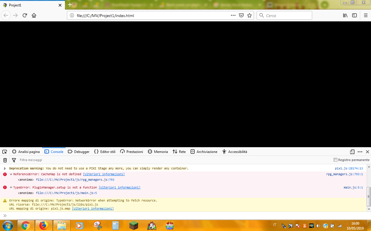 [SOLVED] Black screen on playtest | RPG Maker Forums