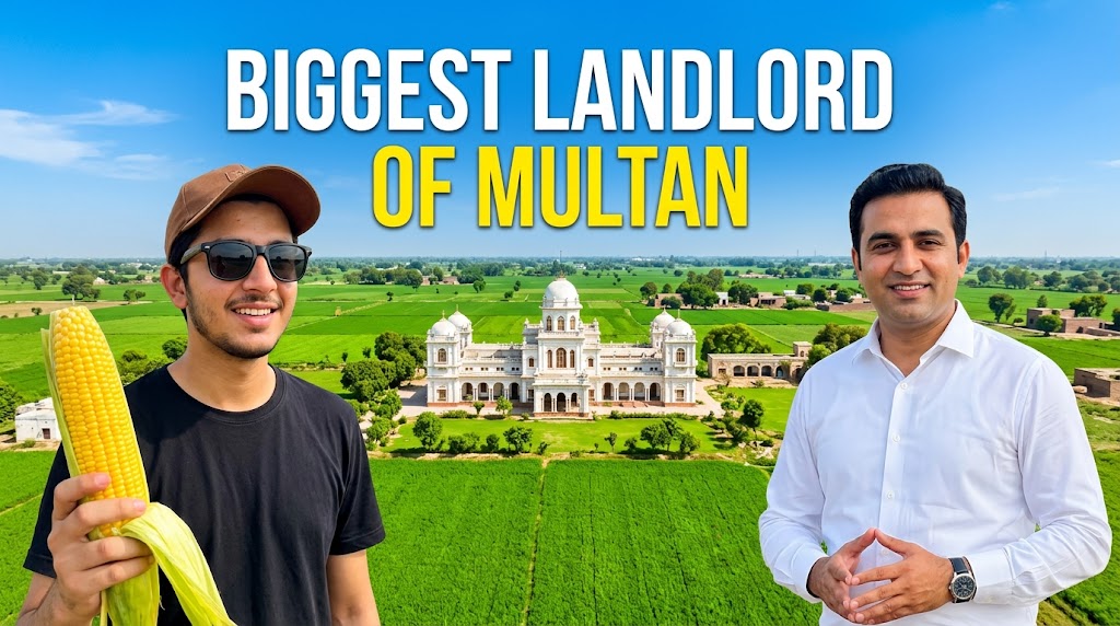 AI-generated example result for the youtube-thumbnail prompt: Travel & Luxury Lifestyle – "BIGGEST LANDLORD / OF MULTAN" | Luxury Travel Vlog Youtube Thumbnail AI YouTube Thumbnail Prompt