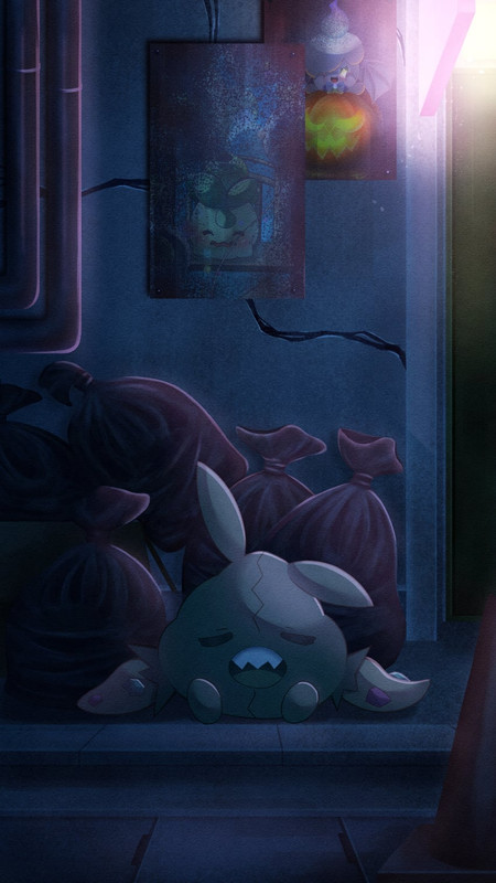 litwick-smoliv-and-trubbish-pokemon-draw