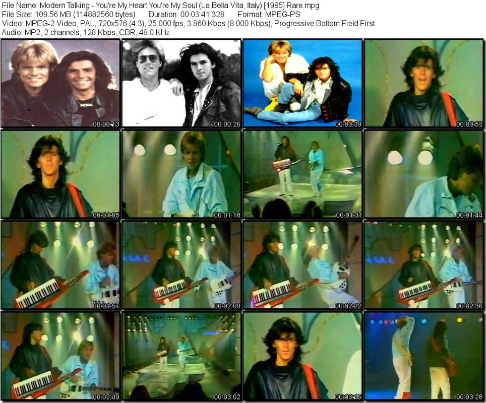 Modern Talking - You're My Heart You're My Soul (La Bella Vita, Italy) [1985] Rare.mpg_tn