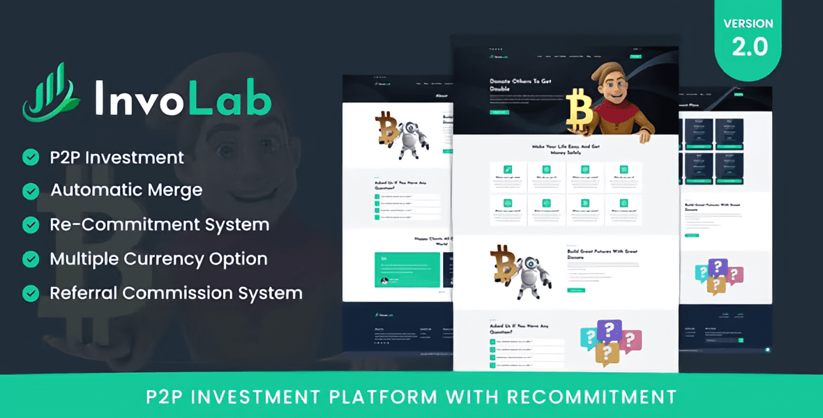 InvoLab - P2P Investment Platform With Recommitment PHP – Bliter GPL