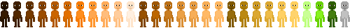 cane right, large, mostly human skin tones