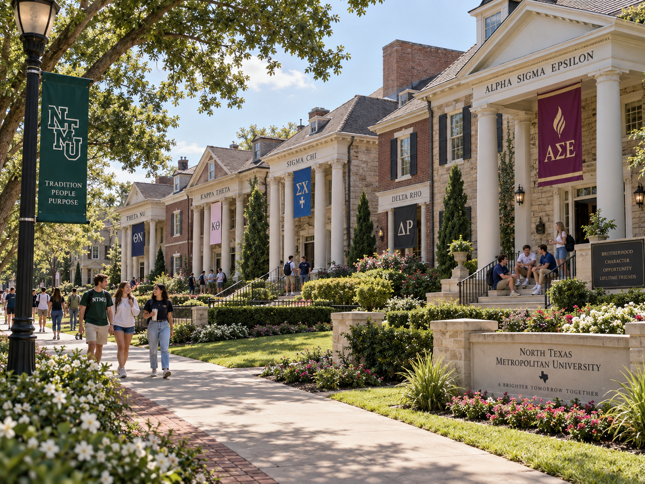 Greek Row at North Texas Metropolitan University