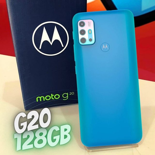 Smartphone Motorola Moto G20 128GB 4G – 4GB RAM Tela 6,5” Câm. Quadrupla + Câm Selfie 13MP