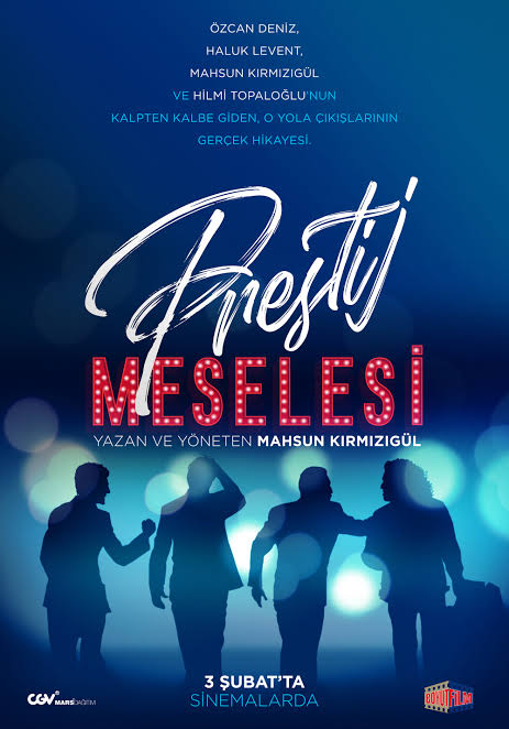 Prestij Meselesi 2023 movie poster featuring several main characters from the Turkish film