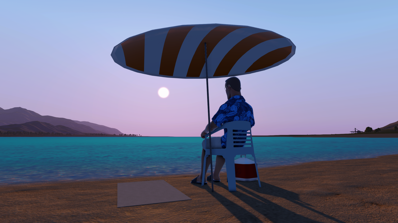 Chad s Beach Vacation SUNSETBACK