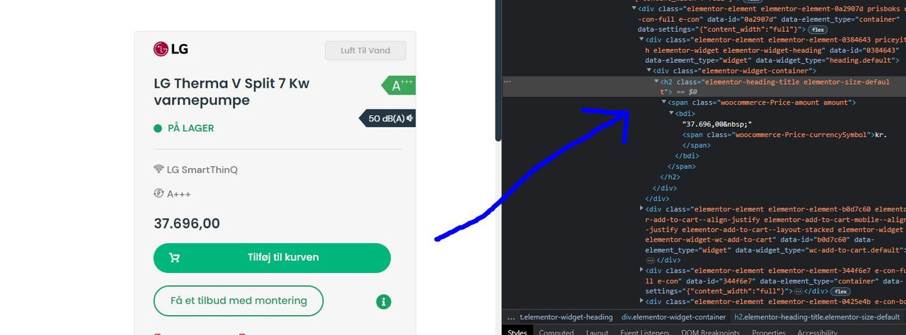 Price example