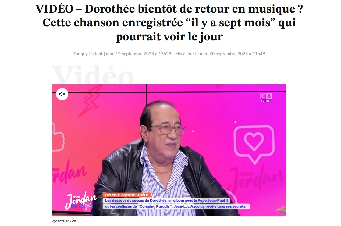 Rumeurs : Des nouvelles chansons de Dorothée ? - Page 2 Jla