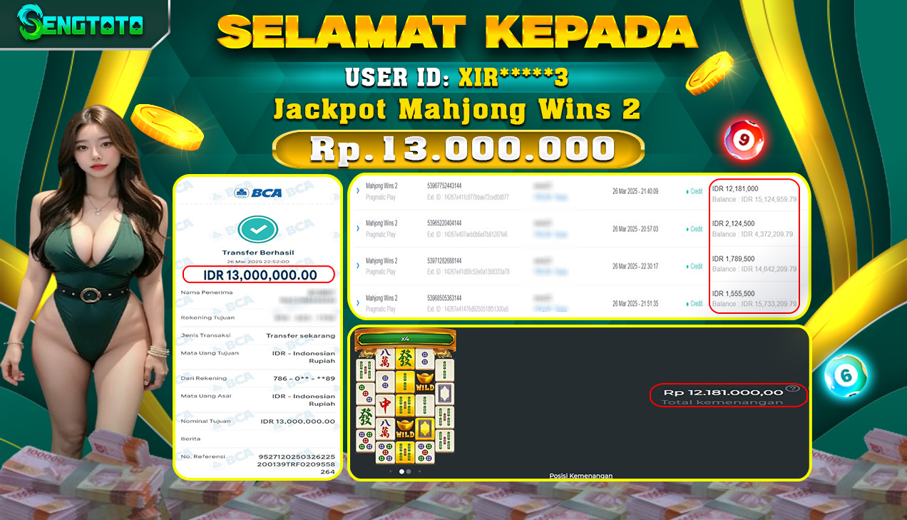 BUKTI PEMBAYARAN SLOT MAHJONG WINS 2