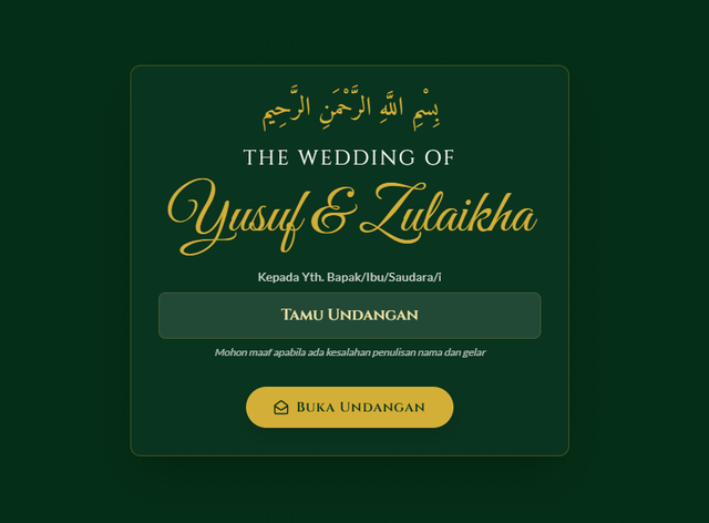 Template Undangan Pernikahan Islami Syari