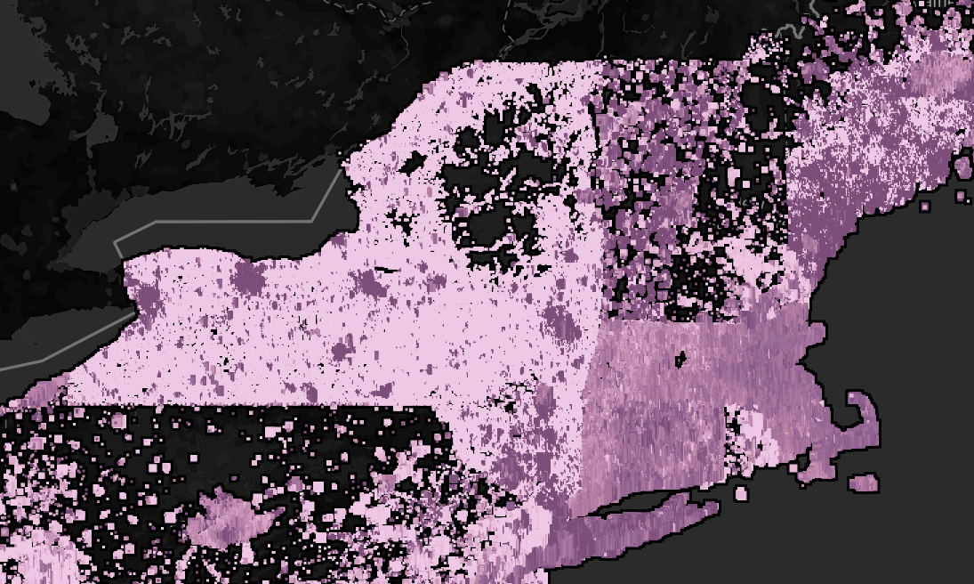 Northeast US address density